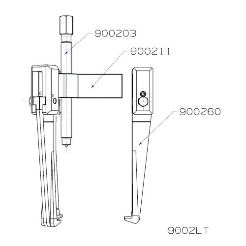 EXTRACTOR FORZA SERIE 9000T DE 3 PATAS